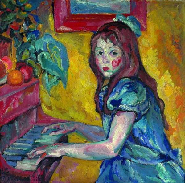 Portrait Of The Artist's Daughter by Pyotr Konchalovsky