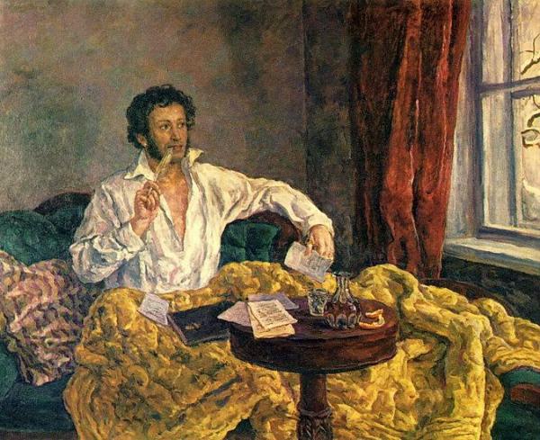Pushkin In Mikhailovskoye by Pyotr Konchalovsky