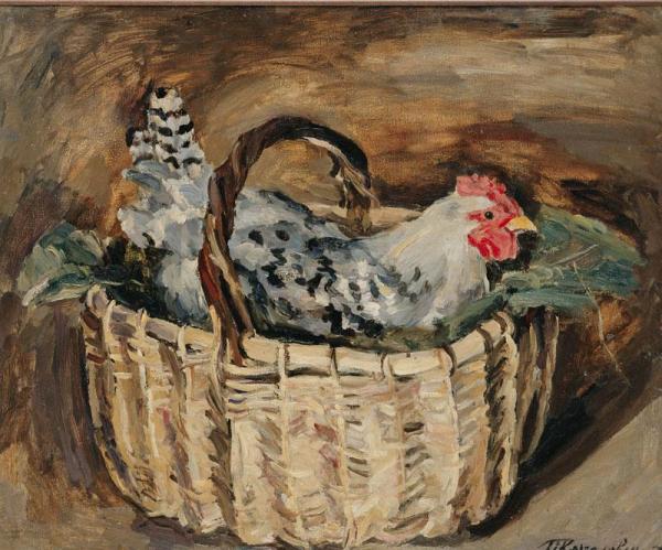 Rooster In A Basket by Pyotr Konchalovsky