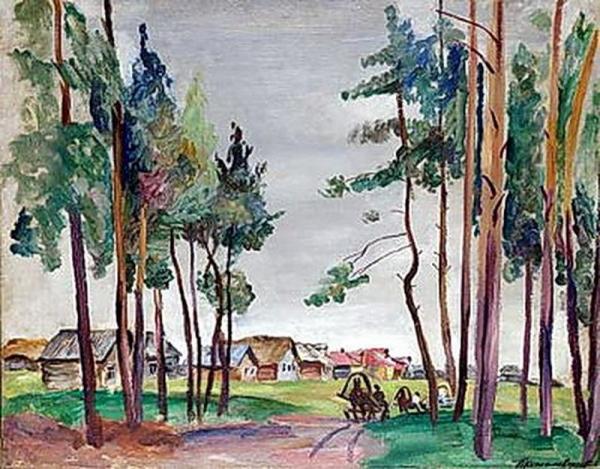 Rural Landscape by Pyotr Konchalovsky