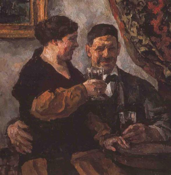 Self-portrait With Wife by Pyotr Konchalovsky
