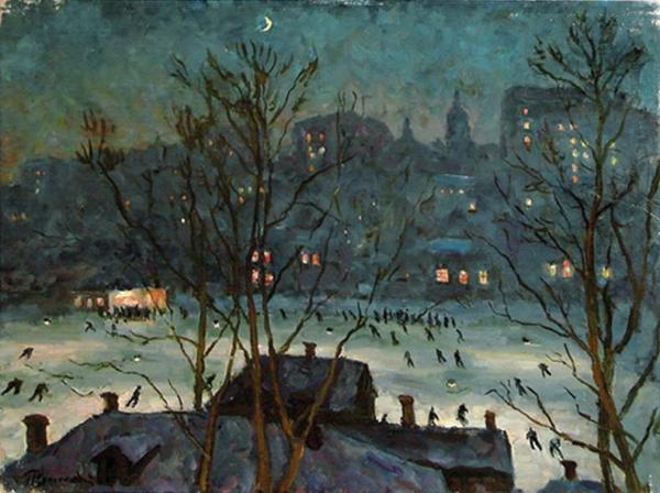 Skating Rink 'dinamo' by Pyotr Konchalovsky