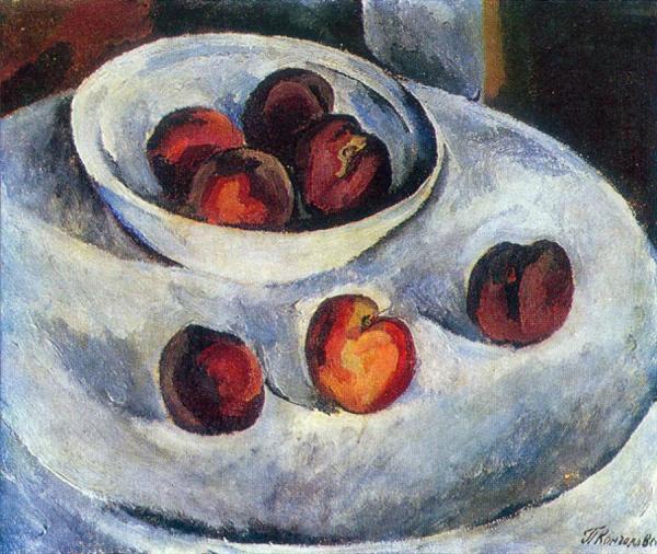 Still Life. Peaches by Pyotr Konchalovsky
