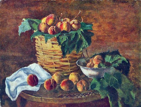 Still Life. Peaches by Pyotr Konchalovsky