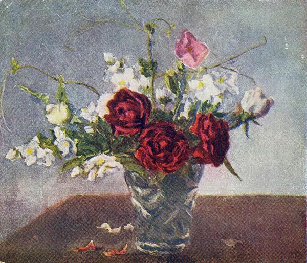 Still Life. Red Roses by Pyotr Konchalovsky