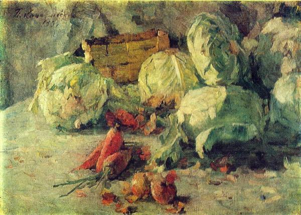 Still Life With Cabbage by Pyotr Konchalovsky