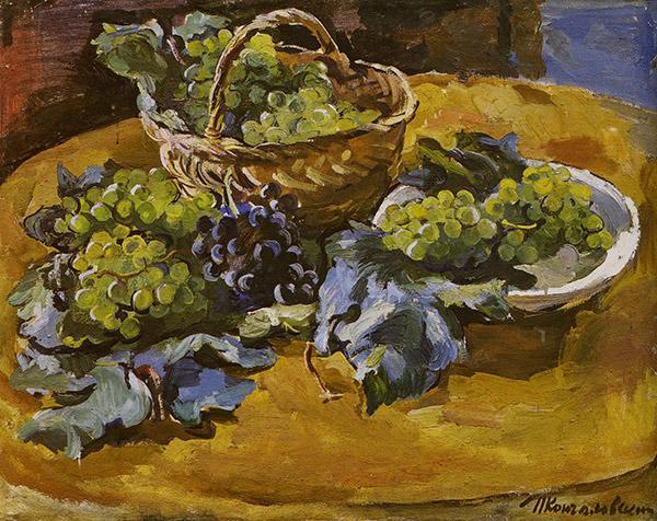 Still Life With Grapes by Pyotr Konchalovsky