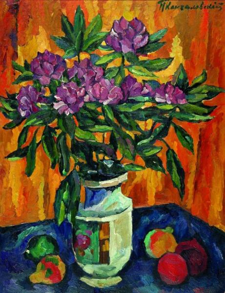 Still Life With Peonies In A Vase by Pyotr Konchalovsky