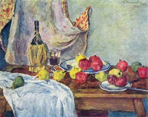 Still Life With Pomegranates by Pyotr Konchalovsky