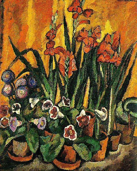 Still Life With Red Gladioli by Pyotr Konchalovsky