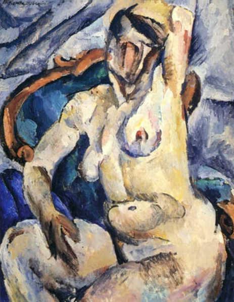 The Model In A Chair by Pyotr Konchalovsky