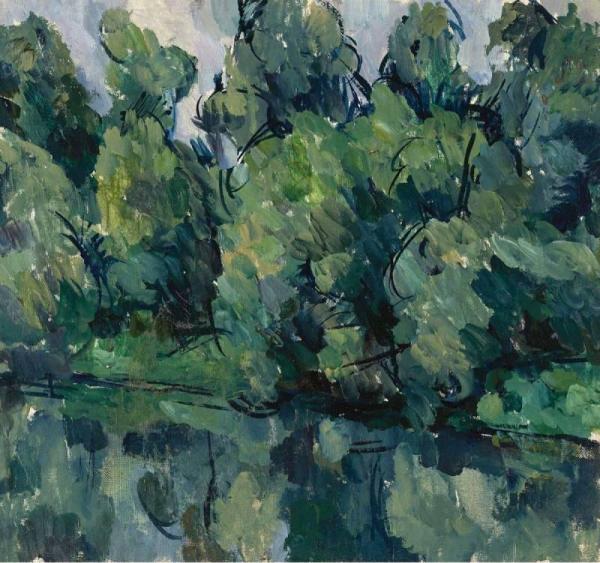 Trees By A Lake by Pyotr Konchalovsky