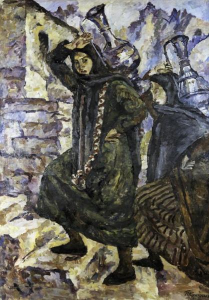 Two Georgian Women With Jugs by Pyotr Konchalovsky