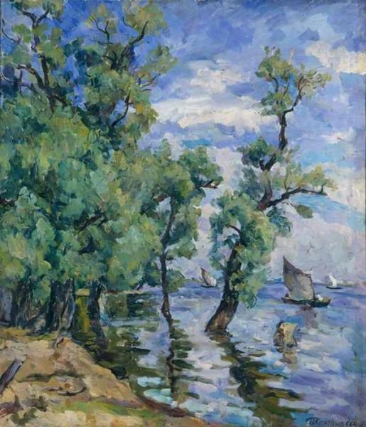 Willows On The Volkhov River by Pyotr Konchalovsky