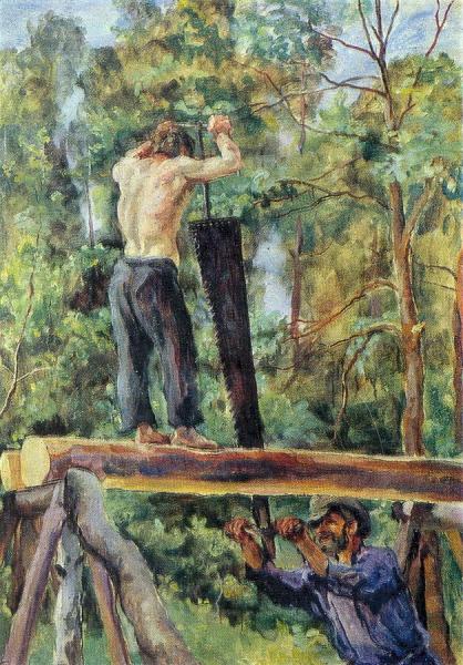Woodcutters by Pyotr Konchalovsky
