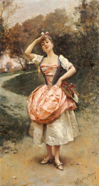 A Country Maid by Raimundo De Madrazo Y Garreta