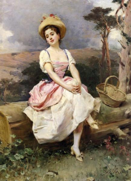 A Rest Along The Way by Raimundo De Madrazo Y Garreta