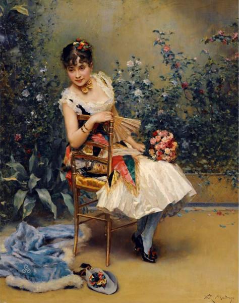 Raimundo De Madrazo Y Garreta Aline With Flowers