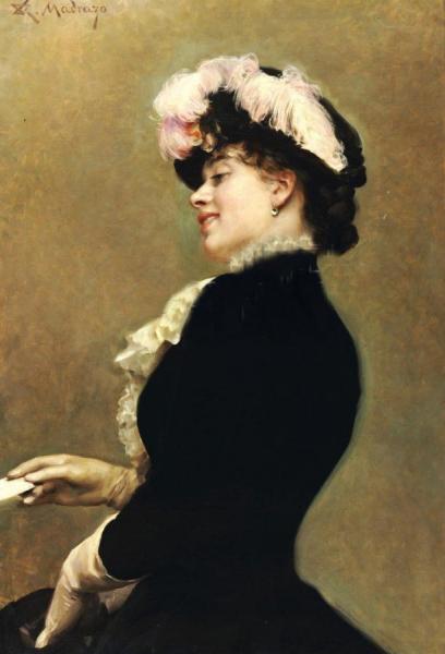 An Elegant Beauty by Raimundo De Madrazo Y Garreta