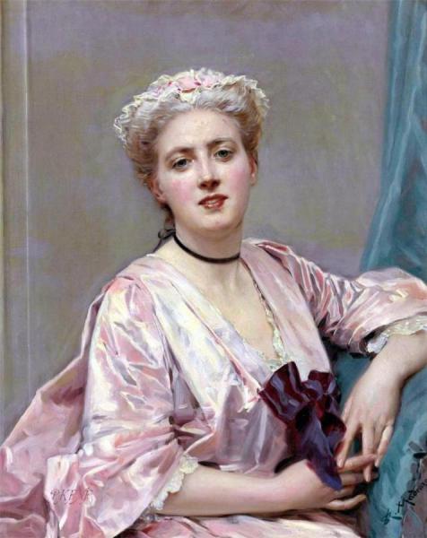 Beauty In Pink by Raimundo De Madrazo Y Garreta