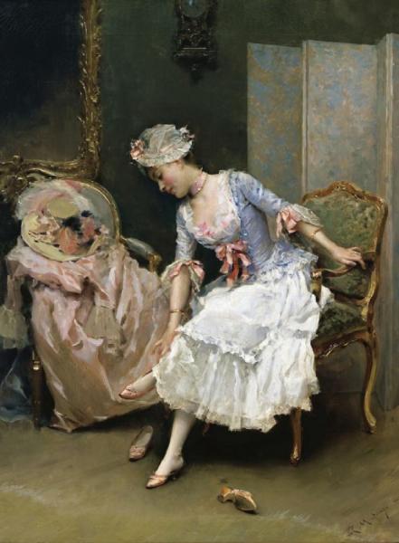 Her New Shoes by Raimundo De Madrazo Y Garreta