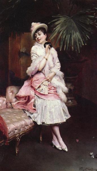 Lady With A Mask by Raimundo De Madrazo Y Garreta