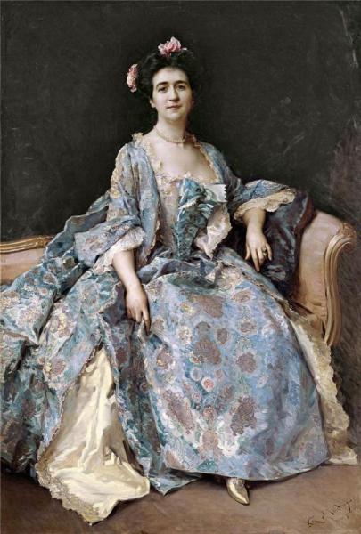 Portrait Of A Lady by Raimundo De Madrazo Y Garreta