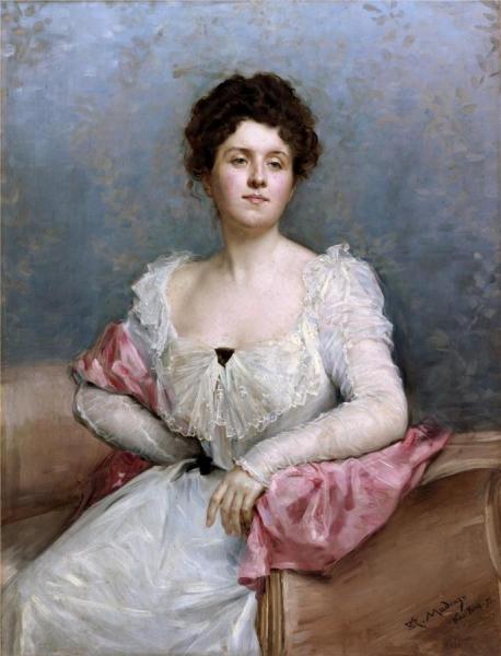 Portrait Of A Lady by Raimundo De Madrazo Y Garreta