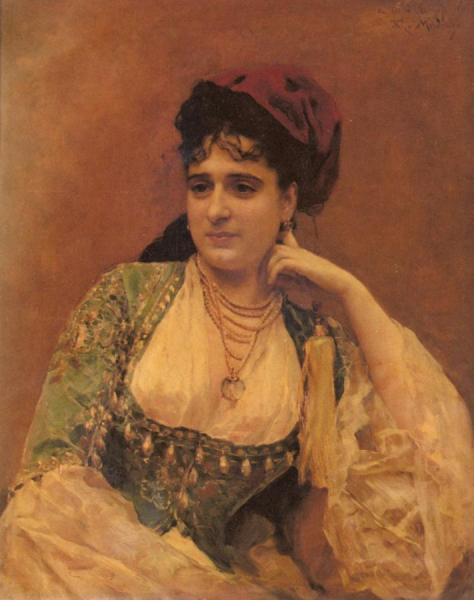 Portrait Of A Lady by Raimundo De Madrazo Y Garreta Oil Painting Reproductions