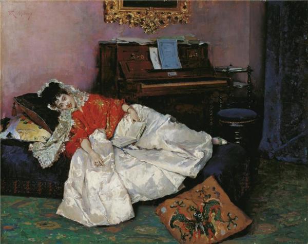 Reading by Raimundo De Madrazo Y Garreta