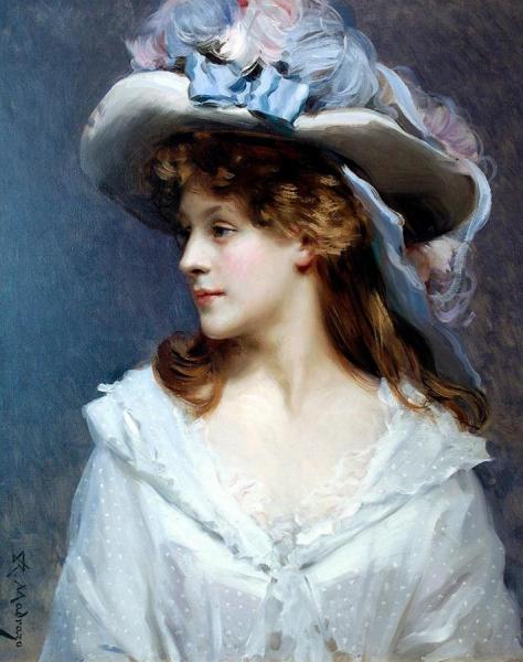 Woman In White by Raimundo De Madrazo Y Garreta