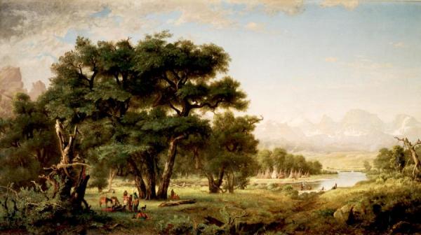 Indian Encampment Along The Snake River by Ralph Albert Blakelock Oil Painting Reproductions