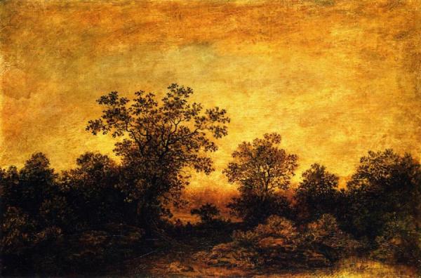 Indian Encampment At Twilight by Ralph Albert Blakelock