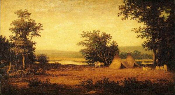 Indian Encampment On The James River, North Dakota by Ralph Albert Blakelock