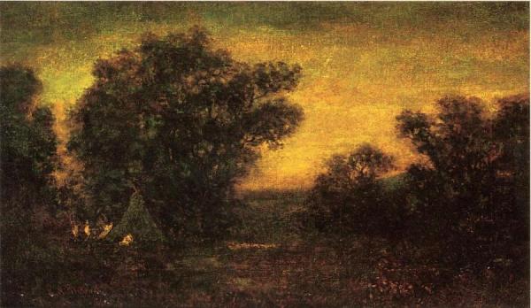 Landscape With Indian Encampment by Ralph Albert Blakelock