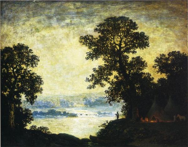 Moonlight, Indian Encampment by Ralph Albert Blakelock