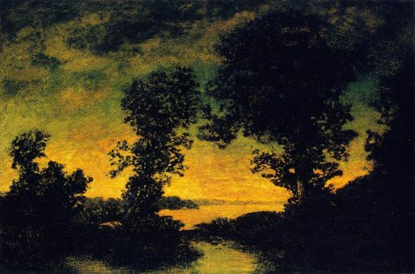 Outlet Of A Mountain Lake by Ralph Albert Blakelock Oil Painting Reproductions