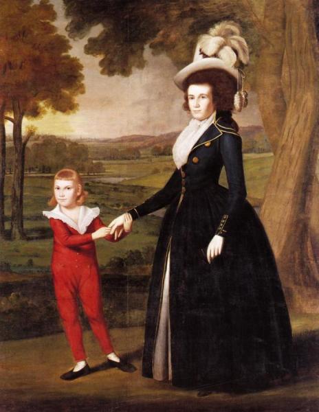 Mrs. William Moseley And Her Son Charles by Ralph Earl