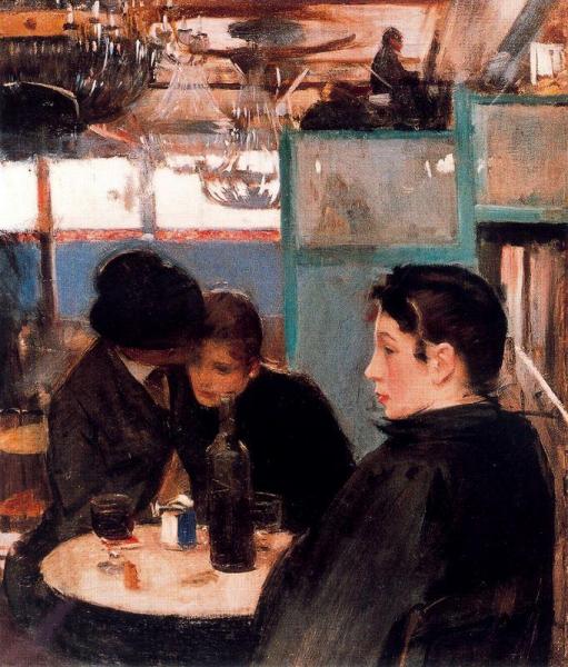 Cafe De Paris by Ramon Casas I Carbó Oil Painting Reproductions