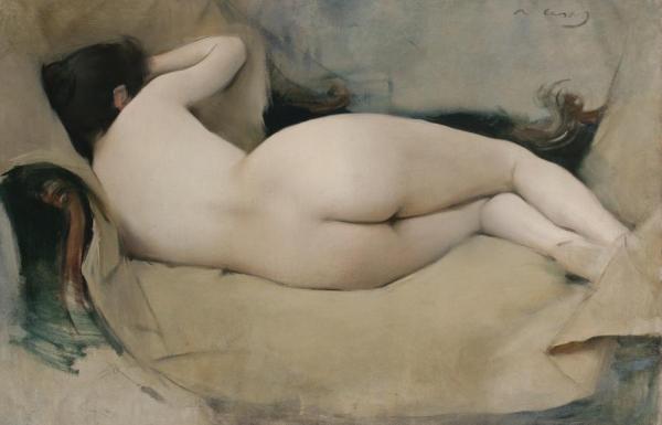 Female Nude by Ramon Casas I Carbó Oil Painting Reproductions