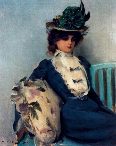 La Parisienne by Ramon Casas I Carbó Oil Painting Reproductions