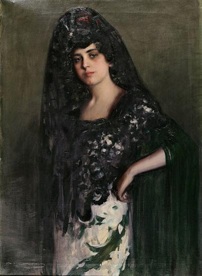 Mujer Con Mantilla by Ramon Casas I Carbó