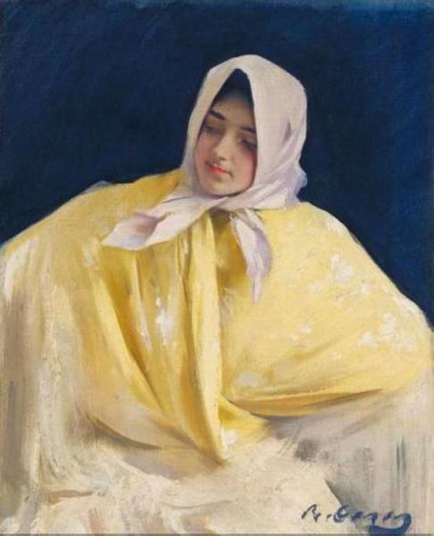 Mujer Con Velo by Ramon Casas I Carbó
