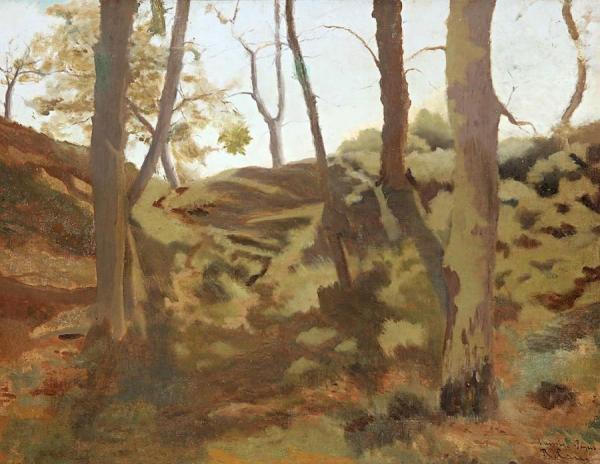 Paisaje Con Arboles by Ramon Casas I Carbó