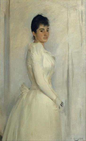 Portrait Of Montserrat Carbó by Ramon Casas I Carbó