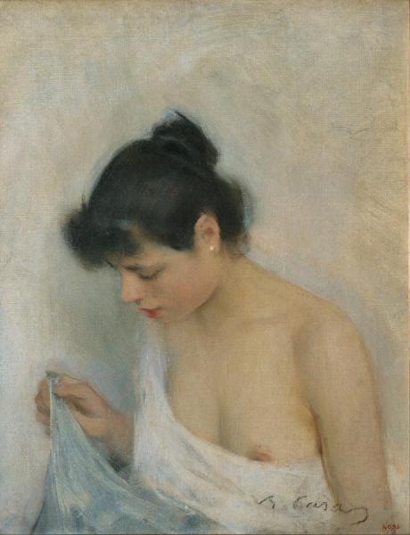 Study Of A Young Woman by Ramon Casas I Carbó