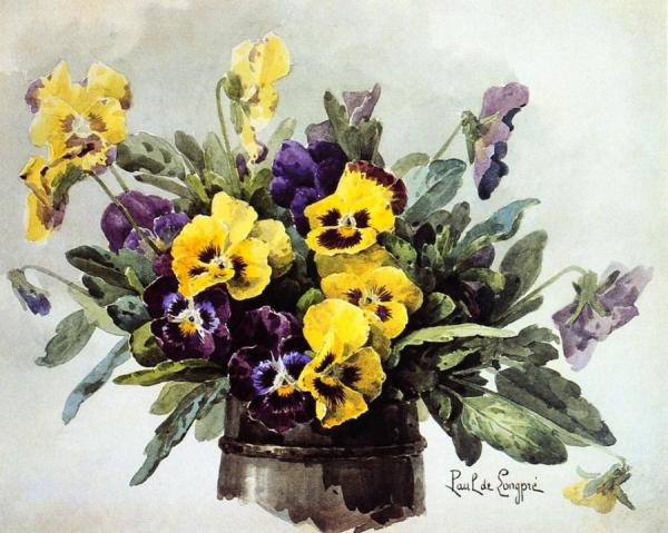 Raoul De Longpre A Spring Bouquet