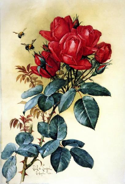 Papa Gontier Roses by Raoul De Longpre Oil Painting Reproductions
