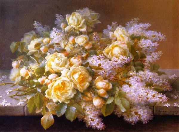 Yellow Roses by Raoul De Longpre