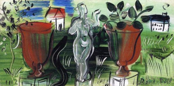 A Statue With Two Vases by Raoul Dufy